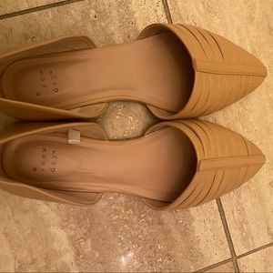Gently worn nude flats